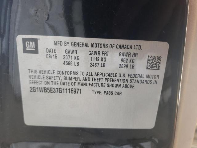 Photo 10 from auction – 2016 CHEVROLET IMPALA LIM with VIN 2G1WB5E37G1116971