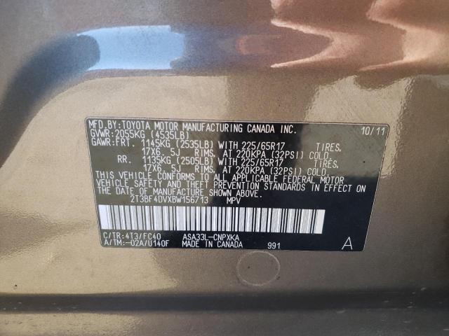 Photo 10 from auction – 2011 TOYOTA RAV4 with VIN 2T3BF4DVXBW156713
