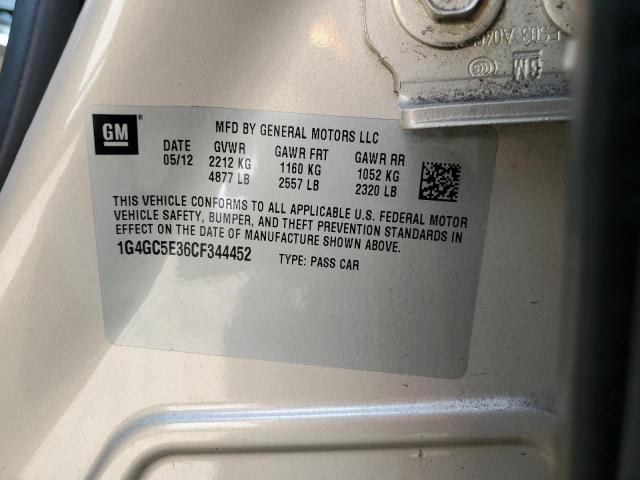 Photo 10 from auction – 2012 BUICK LACROSSE with VIN 1G4GC5E36CF344452