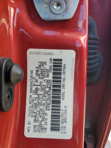 صورة رقم 10 من المزاد - 2012 TOYOTA COROLLA BA مع VIN 5YFBU4EE5CP004225