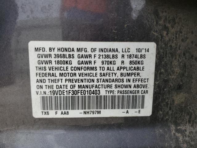Photo 10 from auction – 2015 ACURA ILX 20 with VIN 19VDE1F30FE010403
