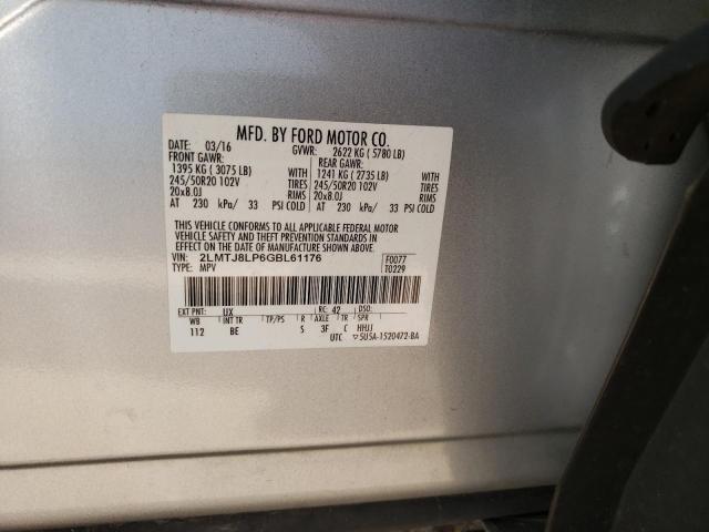 Photo 10 from auction – 2016 LINCOLN MKX RESERV with VIN 2LMTJ8LP6GBL61176