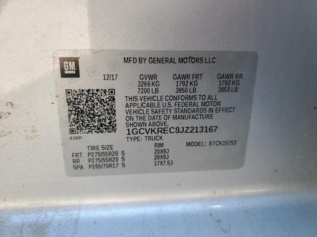 Photo 10 from auction – 2018 CHEVROLET SILVERADO with VIN 1GCVKREC8JZ213167