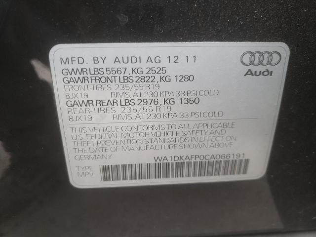 Photo 10 from auction – 2012 AUDI Q5 PREMIUM with VIN WA1DKAFP0CA066191