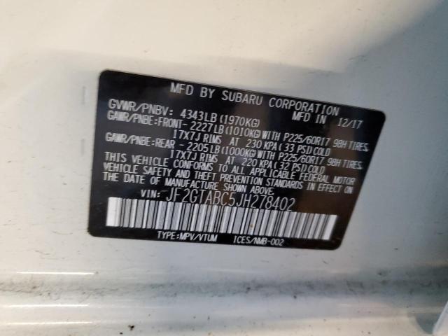 صورة رقم 10 من المزاد - 2018 SUBARU CROSSTREK مع VIN JF2GTABC5JH278402