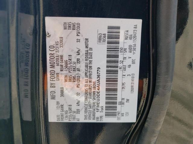 Photo 10 from auction – 2010 FORD EXPLORER S with VIN 1FMEU3DE4AUA36779