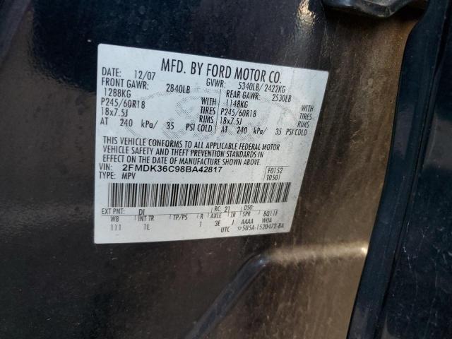 Photo 10 from auction – 2008 FORD EDGE with VIN 2FMDK36C98BA42817