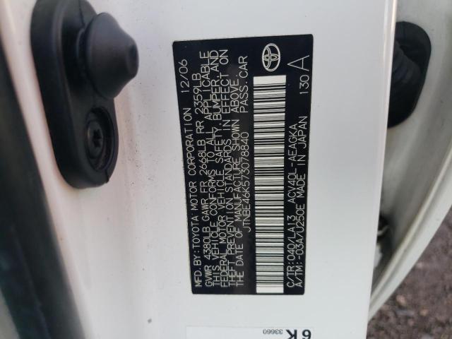 Photo 10 from auction – 2007 TOYOTA CAMRY CE with VIN JTNBE46K573078840