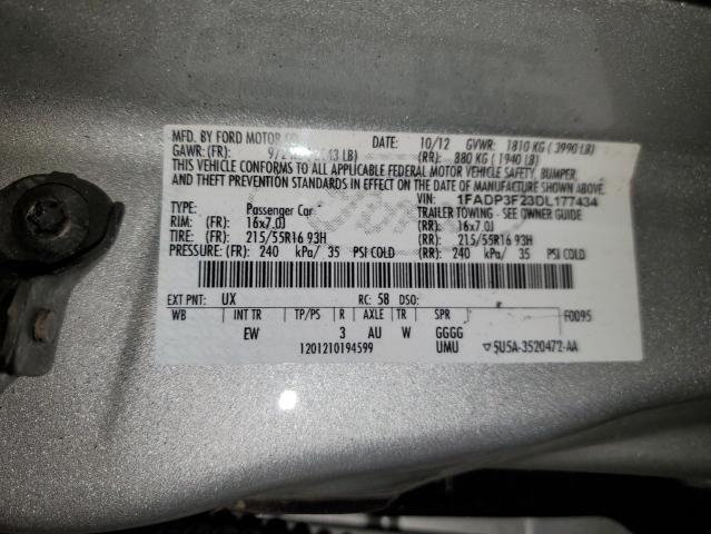Photo 10 from auction – 2013 FORD FOCUS SE with VIN 1FADP3F23DL177434