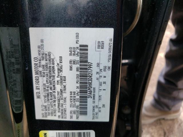 Photo 10 from auction – 2013 FORD FUSION SE with VIN 3FA6P0HR3DR217997