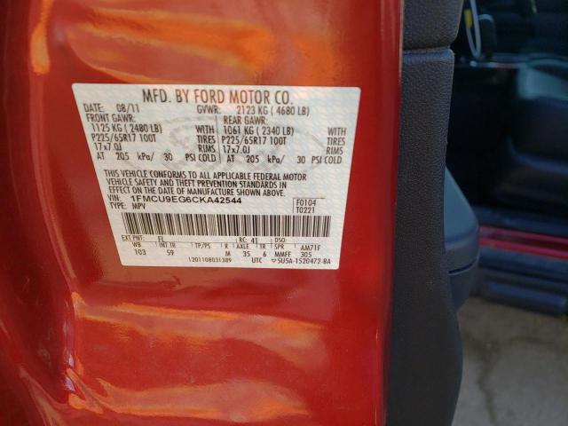 Photo 10 from auction – 2012 FORD ESCAPE LIM with VIN 1FMCU9EG6CKA42544