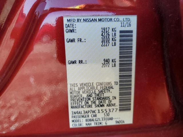 Photo 10 from auction – 2017 NISSAN ALTIMA 2.5 with VIN 1N4AL3AP7HC155377