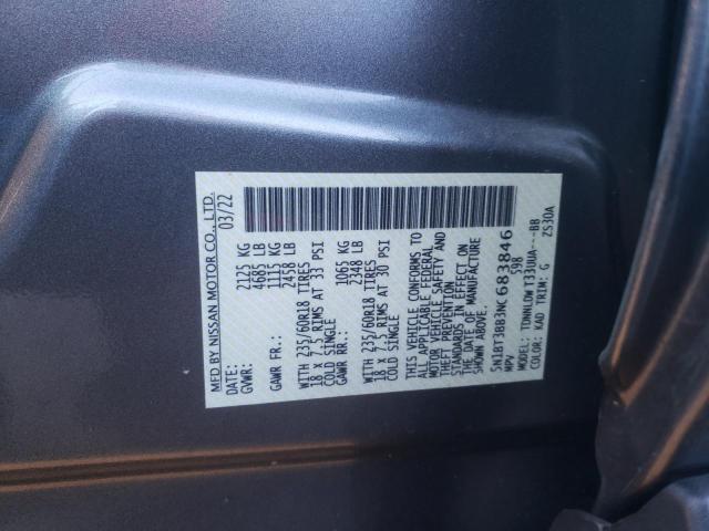 Photo 10 from auction – 2022 NISSAN ROGUE SV with VIN 5N1BT3BB3NC683846