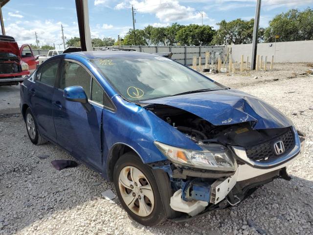 HONDA CIVIC LX 2013 with VIN 19XFB2F57DE086116 - Photo from auction
