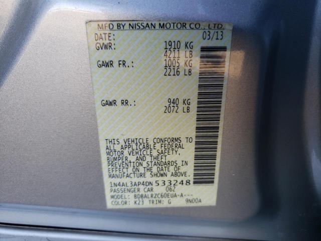 Photo 10 from auction – 2013 NISSAN ALTIMA 2.5 with VIN 1N4AL3AP4DN533248