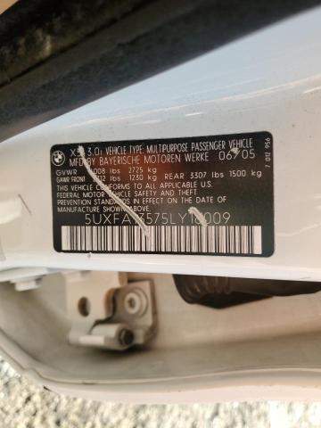 Photo 10 from auction – 2005 BMW X5 3.0I with VIN 5UXFA13575LY18009
