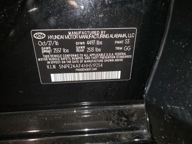 Photo 10 from auction – 2017 HYUNDAI SONATA SE with VIN 5NPE24AF4HH519254