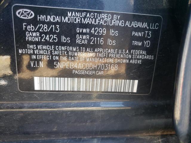 Photo 10 from auction – 2013 HYUNDAI SONATA GLS with VIN 5NPEB4AC0DH703168