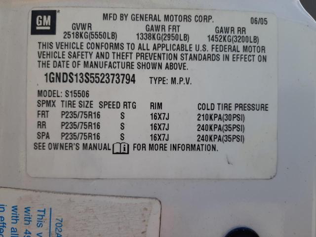 Photo 10 from auction – 2005 CHEVROLET TRAILBLAZE with VIN 1GNDS13S552373794
