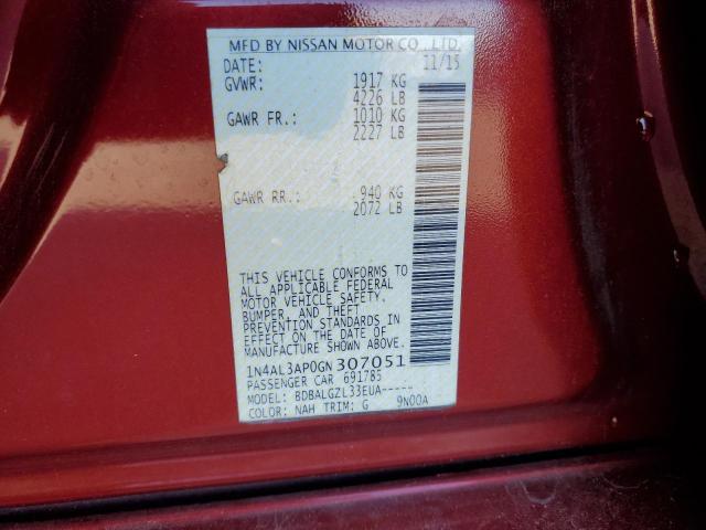 Photo 10 from auction – 2016 NISSAN ALTIMA 2.5 with VIN 1N4AL3AP0GN307051