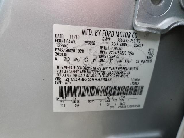 Photo 10 from auction – 2011 FORD EDGE LIMIT with VIN 2FMDK4KC4BBA56823