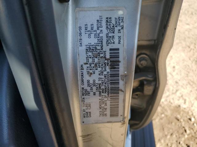 Photo 10 from auction – 2000 TOYOTA 4RUNNER SR with VIN JT3HN86R4Y0320009