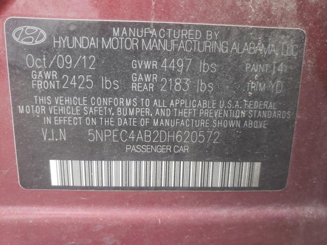 Photo 10 from auction – 2013 HYUNDAI SONATA SE with VIN 5NPEC4AB2DH620572