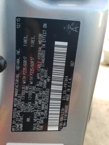 Photo 10 from auction – 2016 TOYOTA SIENNA XLE with VIN 5TDYK3DC7GS693563