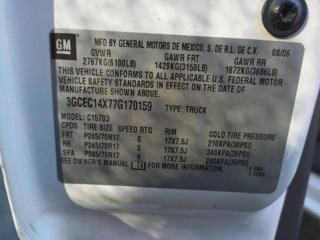 Photo 10 from auction – 2007 CHEVROLET SILVERADO with VIN 3GCEC14X77G170159