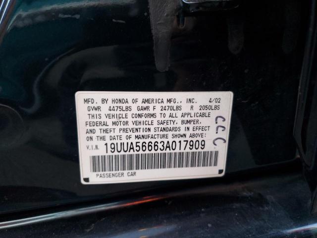 Photo 10 from auction – 2003 ACURA 3.2TL with VIN 19UUA56663A017909