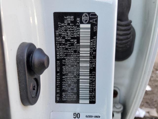 Photo 10 from auction – 2017 TOYOTA COROLLA L with VIN 2T1BURHEXHC873869