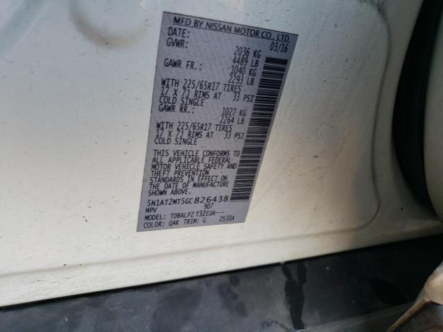 Photo 10 from auction – 2016 NISSAN ROGUE S with VIN 5N1AT2MT5GC826438
