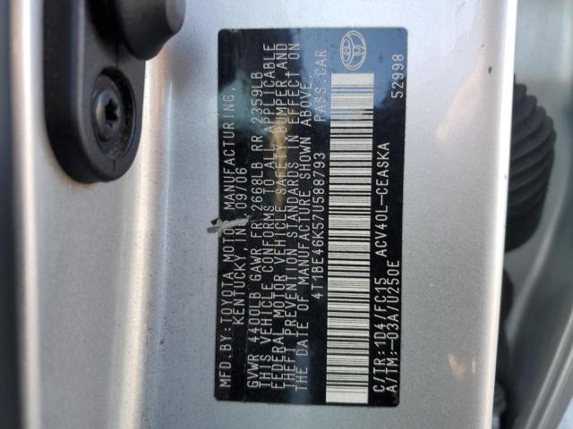 Photo 10 from auction – 2007 TOYOTA CAMRY CE with VIN 4T1BE46K57U588793