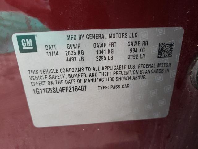 Photo 10 from auction – 2015 CHEVROLET MALIBU 1LT with VIN 1G11C5SL4FF218487