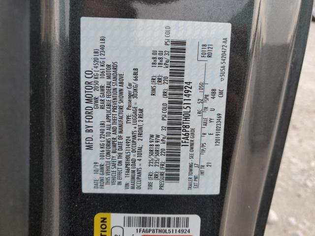 Photo 10 from auction – 2020 FORD MUSTANG with VIN 1FA6P8TH0L5114924