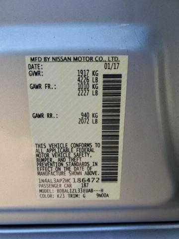 Photo 10 from auction – 2017 NISSAN ALTIMA 2.5 with VIN 1N4AL3AP2HC186472