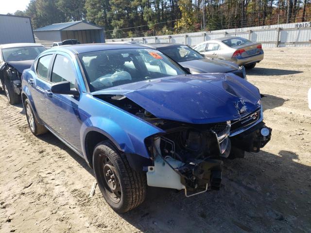 DODGE AVENGER SE 2012 with VIN 1C3CDZABXCN216939 - Photo from auction