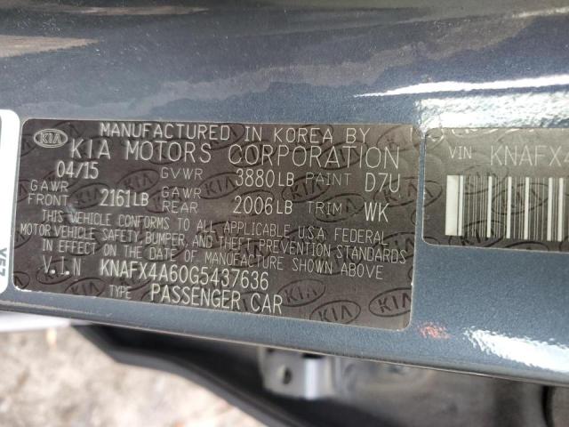 Photo 10 from auction – 2016 KIA FORTE LX with VIN KNAFX4A60G5437636