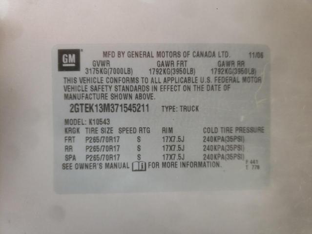 Zdjęcie 10 z aukcji – 2007 GMC NEW SIERRA z VIN 2GTEK13M371545211