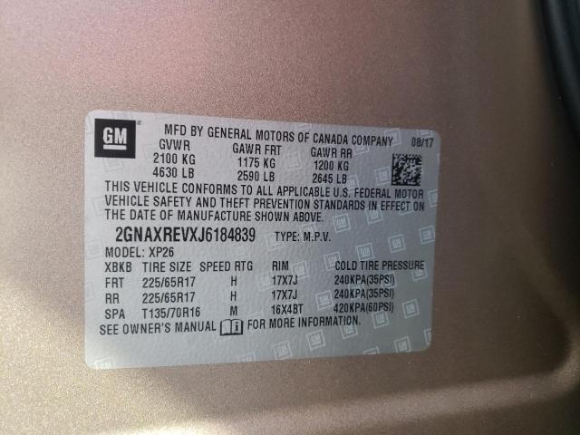 Photo 10 from auction – 2018 CHEVROLET EQUINOX LS with VIN 2GNAXREVXJ6184839