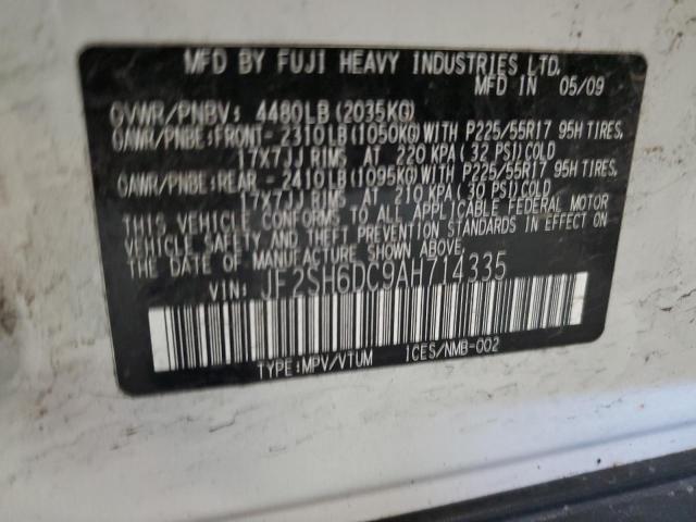 Photo 10 from auction – 2010 SUBARU FORESTER 2 with VIN JF2SH6DC9AH714335