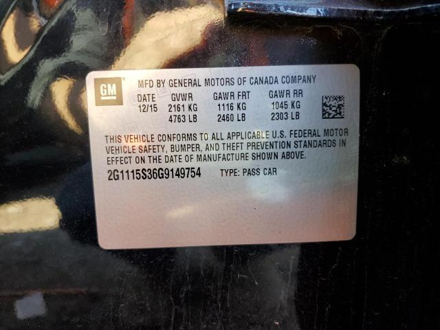 Photo 10 from auction – 2016 CHEVROLET IMPALA LT with VIN 2G1115S36G9149754