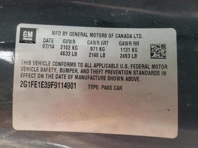 Photo 10 from auction – 2015 CHEVROLET CAMARO LT with VIN 2G1FE1E39F9114901