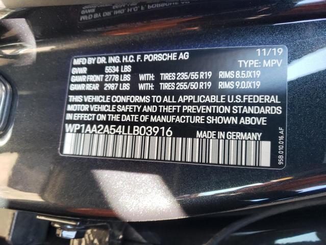 Photo 10 from auction – 2020 PORSCHE MACAN with VIN WP1AA2A54LLB03916