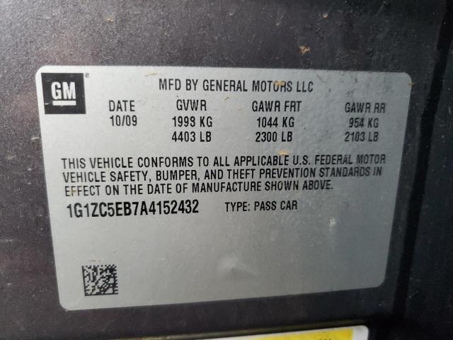 Photo 10 from auction – 2010 CHEVROLET MALIBU 1LT with VIN 1G1ZC5EB7A4152432