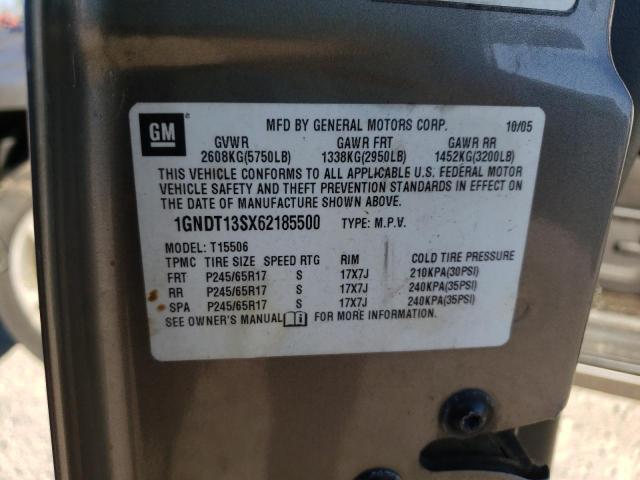 Photo 10 from auction – 2006 CHEVROLET TRAILBLAZE with VIN 1GNDT13SX62185500