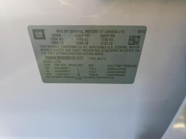 Photo 10 from auction – 2013 CHEVROLET EQUINOX LS with VIN 2GNALBEK9D6181377