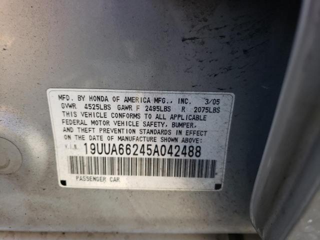 Photo 10 from auction – 2005 ACURA TL with VIN 19UUA66245A042488