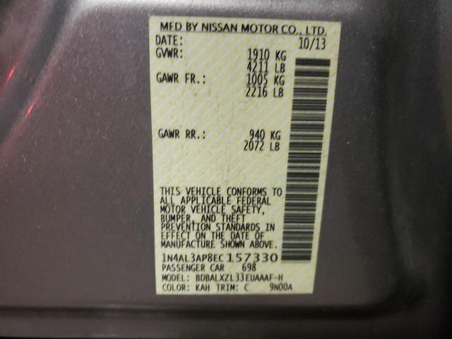 Photo 10 from auction – 2014 NISSAN ALTIMA 2.5 with VIN 1N4AL3AP8EC157330