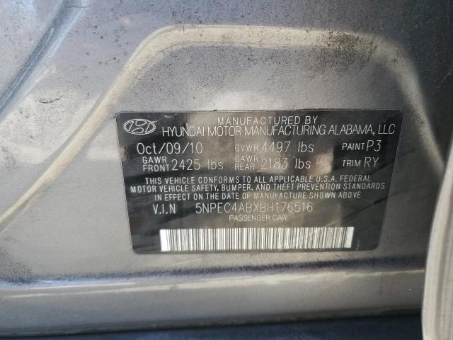 Photo 10 from auction – 2011 HYUNDAI SONATA SE with VIN 5NPEC4ABXBH176516